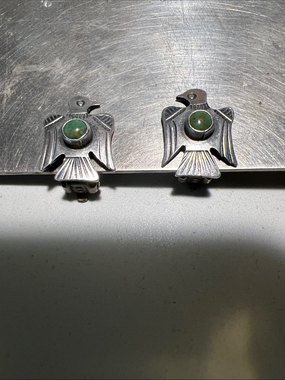 Rare Tony Aguilar Sr Thunderbird Earrings